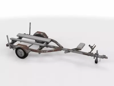 boat trailer 3D model by ADMeR