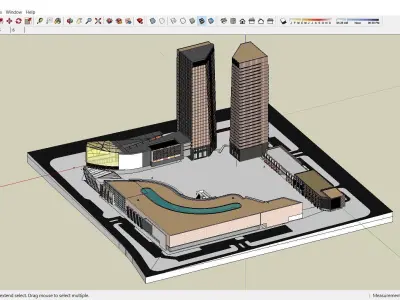 Sketchup Commercial Complex 142 3D model