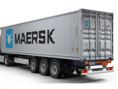 Container Trailer MAERSK  3D model