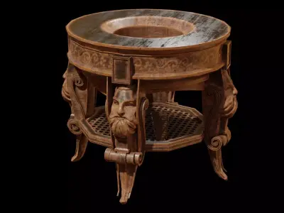Antique  table  Low-poly 3D model