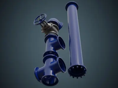 Industrial Pipes 5 Basic 3D model