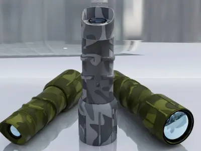 military monocular  Free 3D model