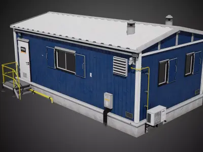 Construction Site Office Container Industrial Prop 3D model