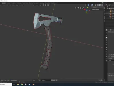 Tactical Axe Lowpoly Free low-poly 3D model