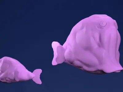 Four Fishes Pack 3D model