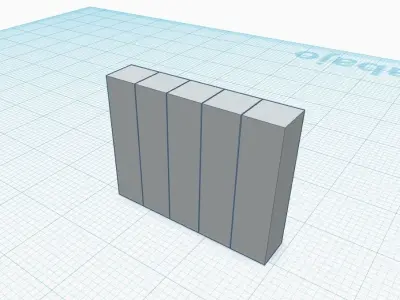 5 lockers scale h0 1-87 3D print model