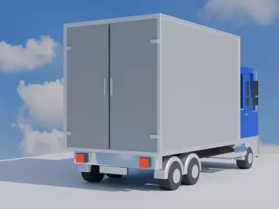 Truck Car Delivery Van Low-poly 3D model