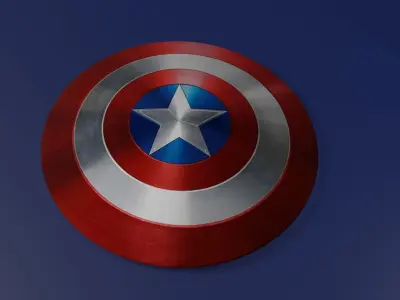 shield low poly 3d model avengers captain america wallpaper Free low-poly 3D model