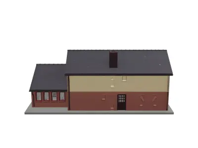 Train Station 3D model 4