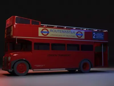 London Bus Open Top 3D model