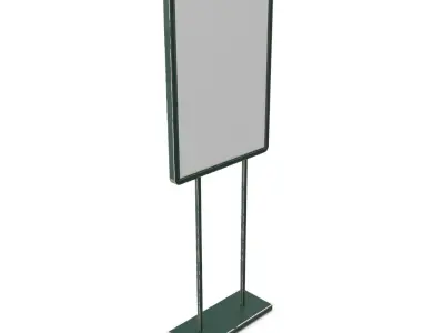 Street Advertising Billboard 09 Low-poly 3D model
