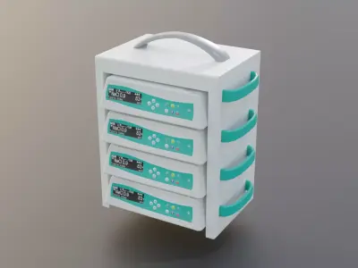 Infusion Pumps - Hospital Machine Low-poly 3D model