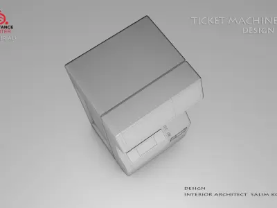 Ticket Machine 3D model Low-poly 3D model