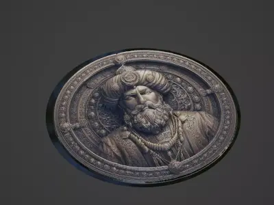 Suleiman the Magnificent Medallion 3D print model buy