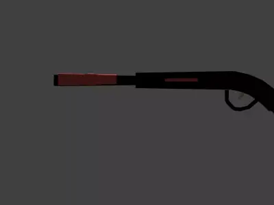 Shotgun Model with bullet Free 3D model