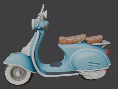 Scooter 3D Model 3D model 3