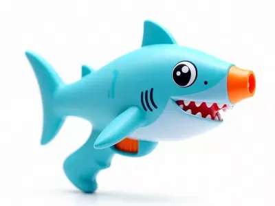 Playful Cartoon Shark Toy 3D Model Low-poly 3D model