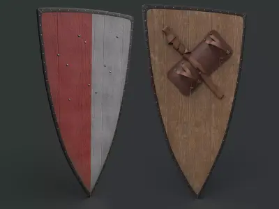 Medieval Kite Shield 3D model