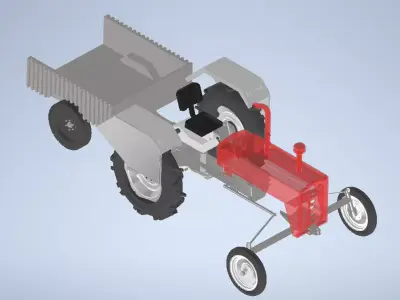 Tactor with Trolley 3D model