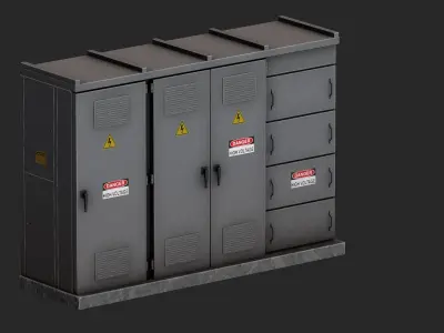 Electrical Box 2 Low-poly 3D model