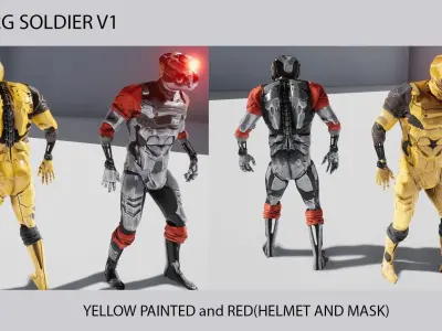 Cyborg Soldier V1  ue4 asset 3D model