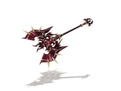 Demonic Axe Low-poly 3D model