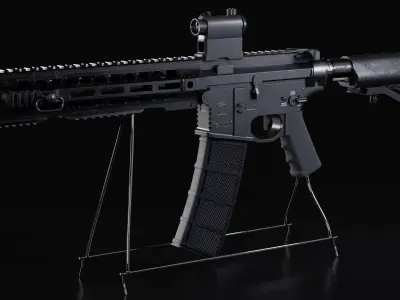 SAY GRY AR-15 Assault Rifle High Poly 3D model