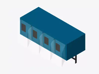 Locker - Metal - Locka - Classic - Wall Mount Low-poly 3D model