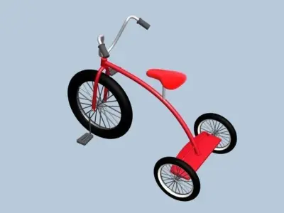 tricycle Low-poly 3D model get