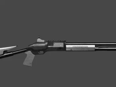 XM1014 lowpoly shotgun Low-poly 3D model