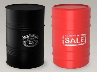 Designer Barrels Pack 3D model