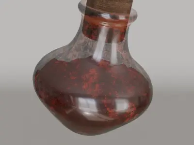 Potion Vial Low-poly 3D model