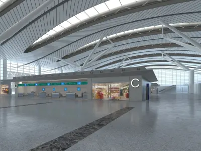  Airport Terminal Interior 01 