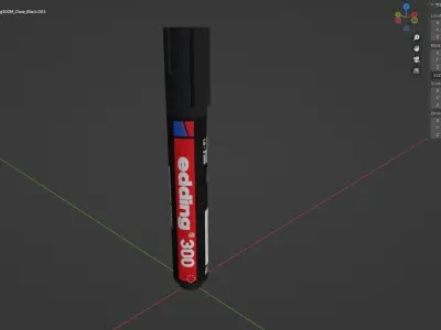 Edding 300 Marker Free low-poly 3D model