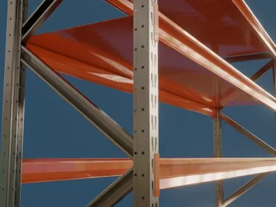 Industrial shelving 3D model