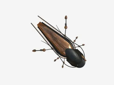 Insect Robot F08 Black Copper - SciFi Character Design Low-poly 3D model
