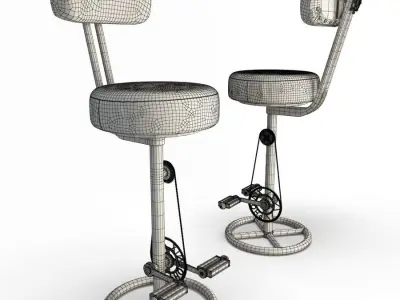 Vintage Bike Stools Segarra 3D model
