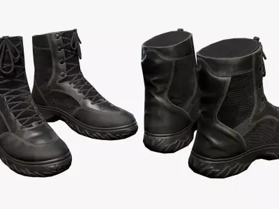 Tactical Boots Low-poly 3D model get