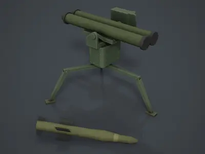 ATGM Shershen D Low-poly 3D model