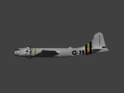B-29 Bomber Low-poly 3D model