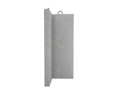 Concrete Corner Wall 3D model