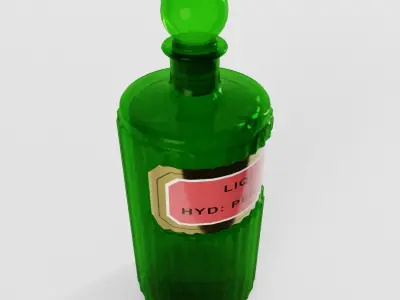 Antique Victorian Apothecary Bottle 04 3D model