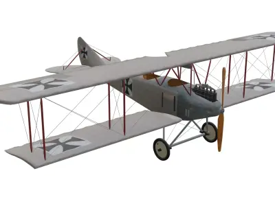 Albatros BII Low-poly 3D model