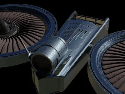scifi helicopter 3D model purchase