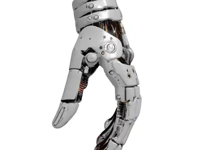 Futuristic Cyborg Hand 3D Model 3D model