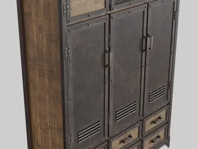 5 Industry Cabinets 3D model