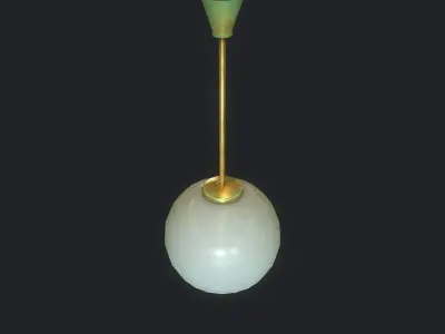 Old Ball Lamp Low-poly 3D model