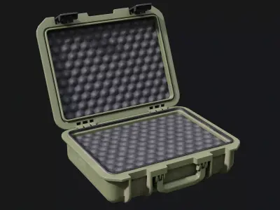 Low Poly PBR Military Case 01 Low-poly 3D model