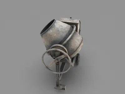 CONCRETE MIXER Low-poly 3D model order