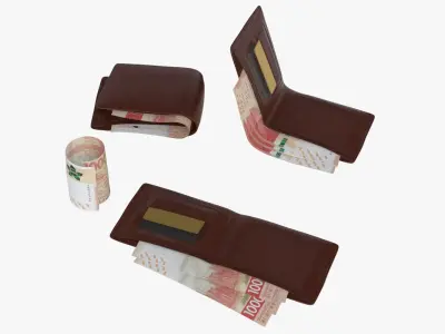 HongKong 1000 Dollars Wallet Money Purse 3D model